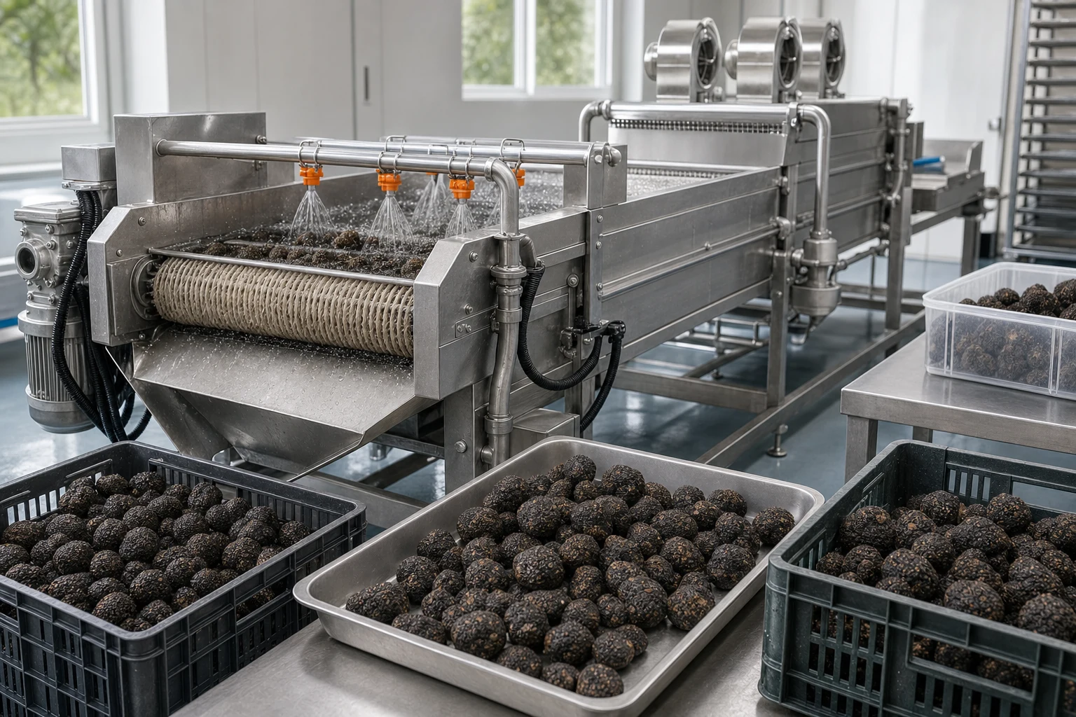 How to Build a Black Truffle Washing and Air-Drying Line
