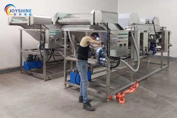 Air drying section of customized seaweed washing line