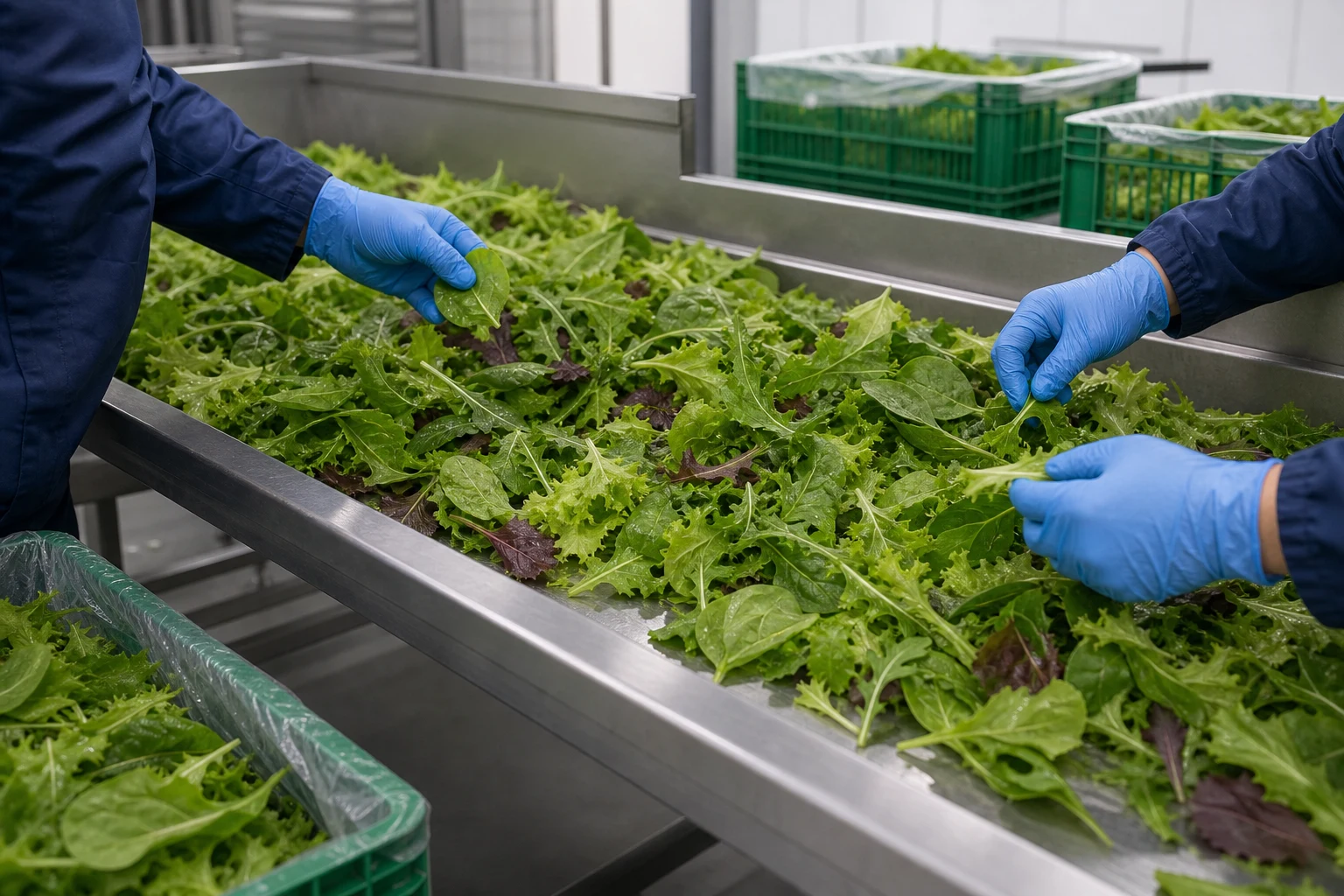 Argentina 300kg/h Lettuce and Vegetable Salad Washing Line