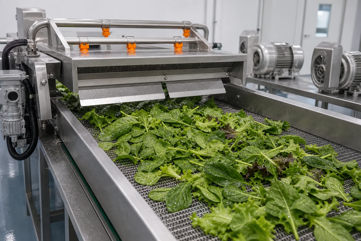 Argentina 300kg/h Lettuce and Vegetable Salad Washing Line
