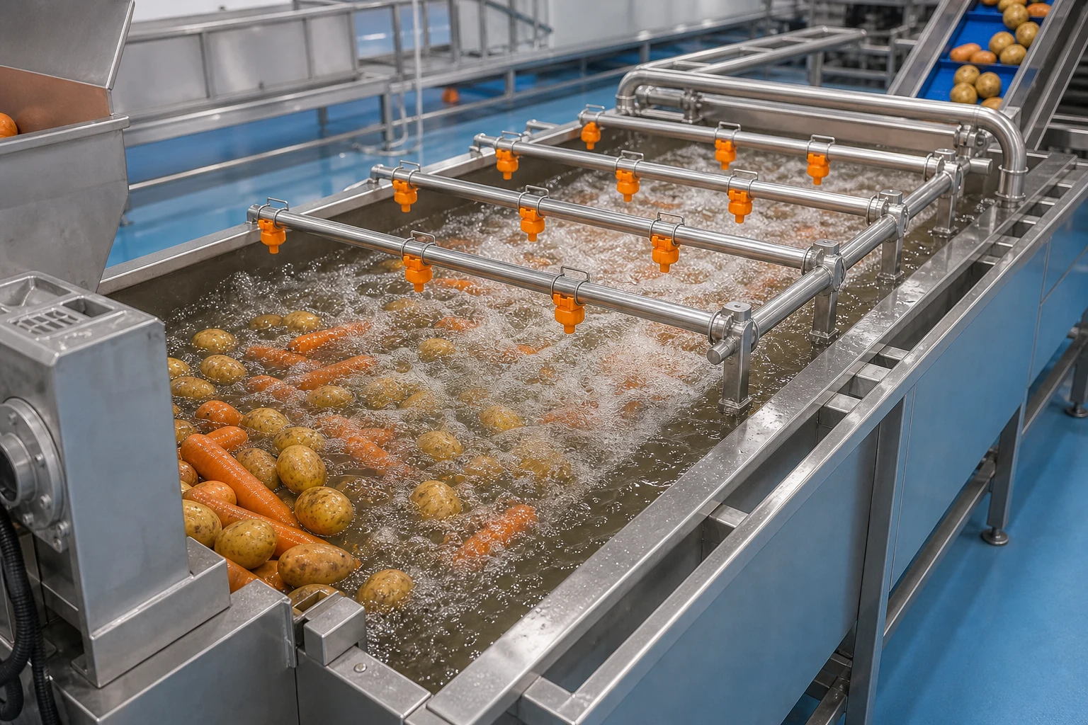 Dominican Republic 5000kg/h Potato and Carrot Washing Packing Line