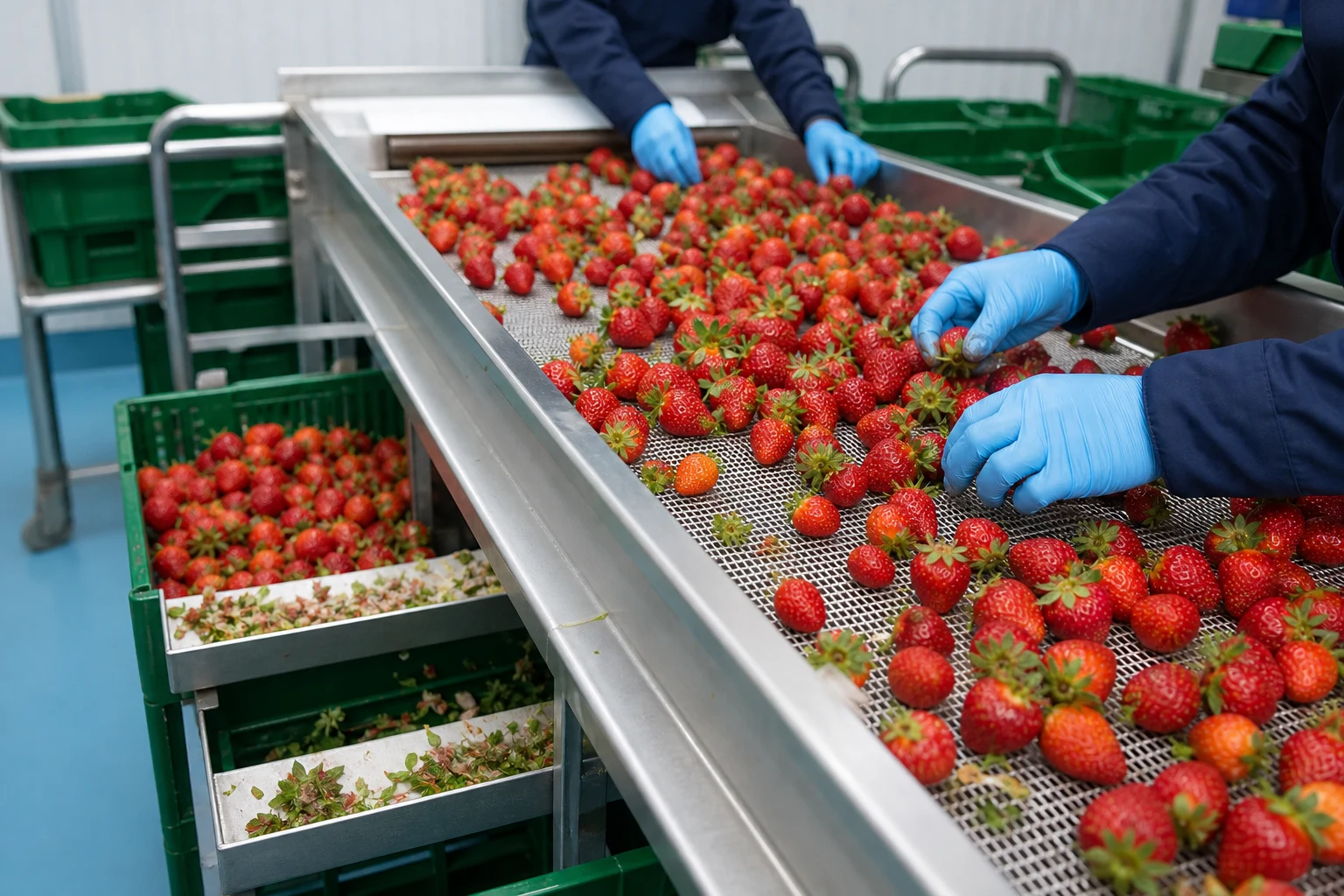 Guatemala 500kg/h Strawberry Washing and Drying Line