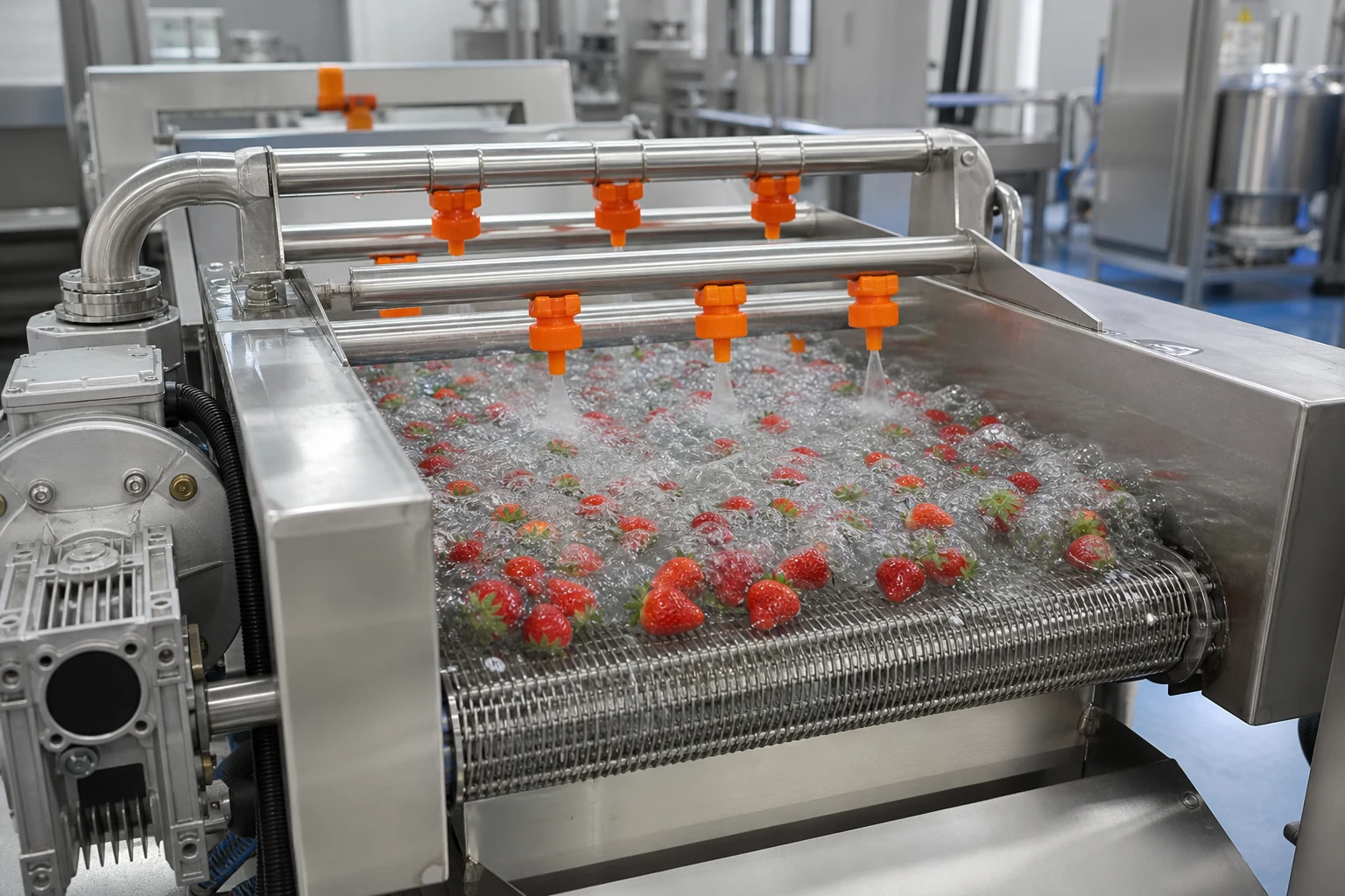 Guatemala 500kg/h Strawberry Washing and Drying Line
