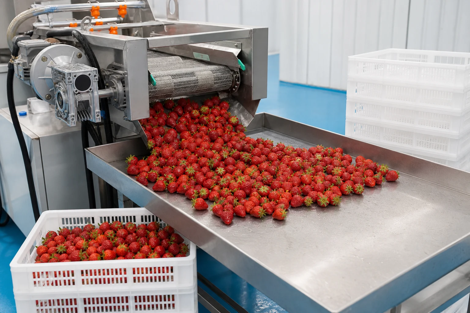 Guatemala 500kg/h Strawberry Washing and Drying Line